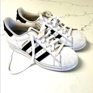 Adidas Superstar White and Black Sneakers